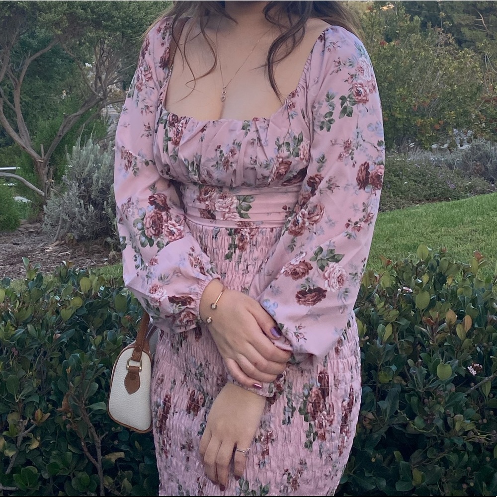 PINK FLORAL DRESS